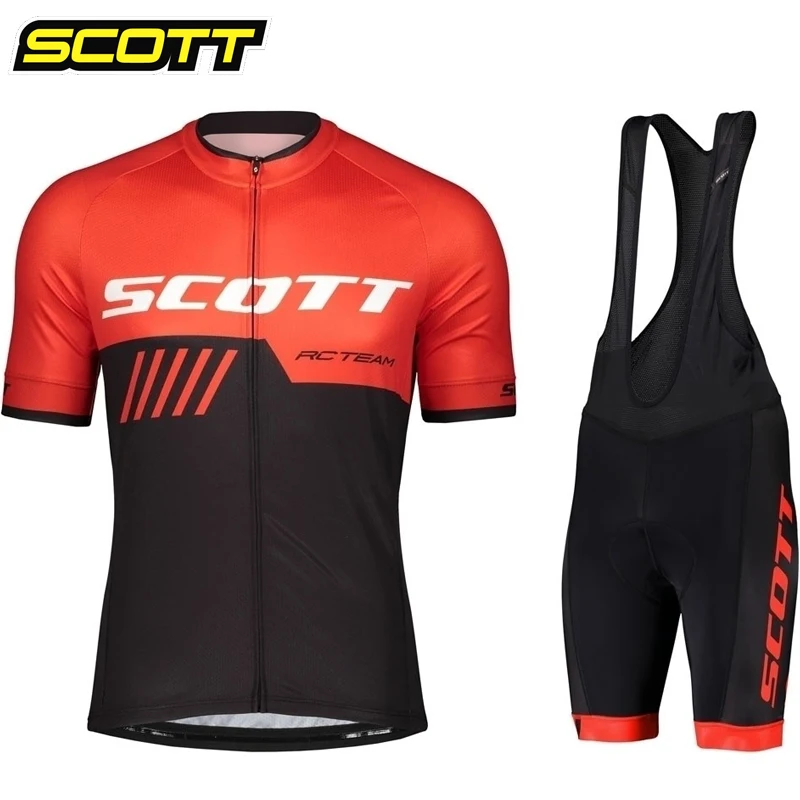 

SCOTT Cycling Man Costume for Men's Bike Clothing Suit Bib Clothes Summer 2024 Mtb Male Maillot Shorts Uniform Outfit Set Jersey