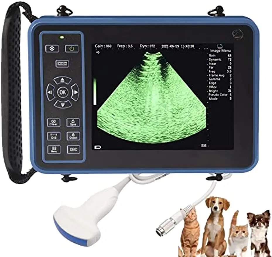 

3.5Mhz Veterinary B-Ultrasound Mechanical Sector Probe 8 Color Panels 256FPS Video Recording with Volume Heart Rate Measurement