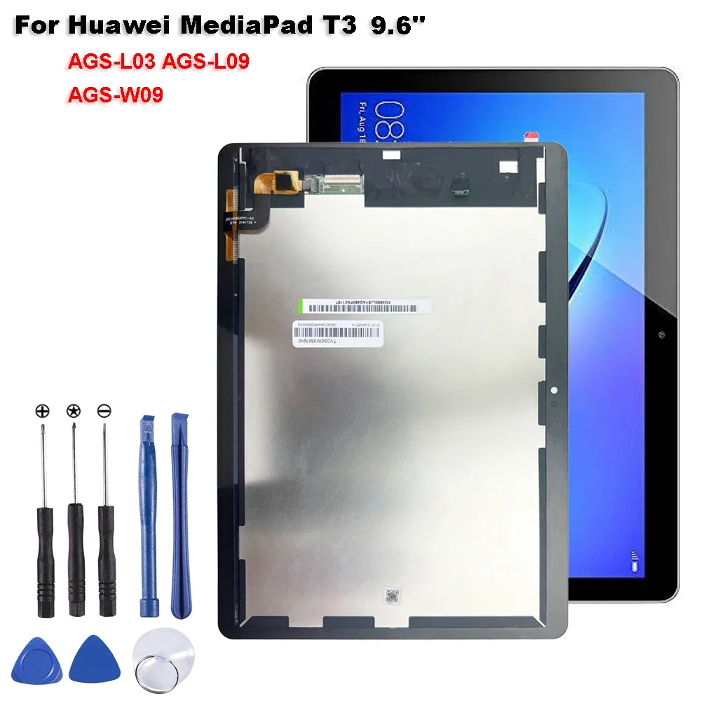 

New Orig 9.6 Inch LCD For Huawei MediaPad T3 10 AGS-L03 AGS-L09 AGS-W09 Display Touch Screen Digitizer Assembly Frame