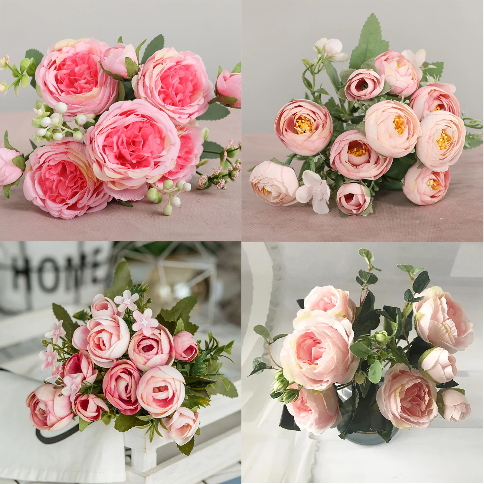 Pink Silk Peony Bouquet Home Decoration Accessories Wedding Party Scrapbook Fake Plants Diy Artificial Roses Flowers
Pink Silk Peony Bouquet Home Decoration Accessories Wedding Party Scrapbook Fake Plants Diy Artificial Roses Flowers