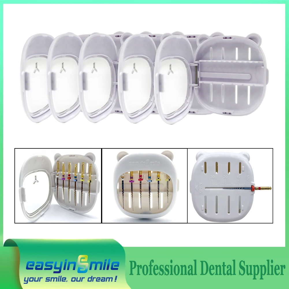 

5Pcs Easyinsmile Dental Endo Files Management Boxes Lengh Measuring Sterilization Containers Box
