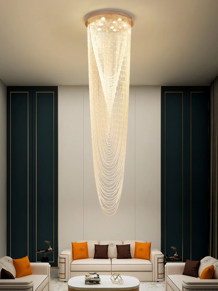 Stair Chandelier Modern Minimalist Duplex Villa Building Middle Floor Large Living Room Apartment Loft Crystal Rotating Super
Stair Chandelier Modern Minimalist Duplex Villa Building Middle Floor Large Living Room Apartment Loft Crystal Rotating Super
