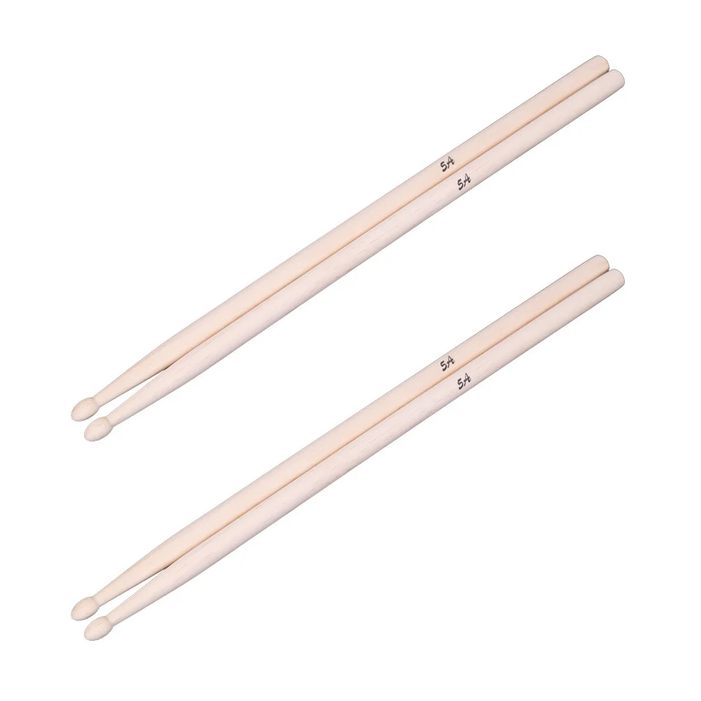 

2 Pairs 5a Maple Wood Sticks Percussion Drum Tool Electronic Kit Drumsticks Durable Classic Performance Child Chicken Thighs
