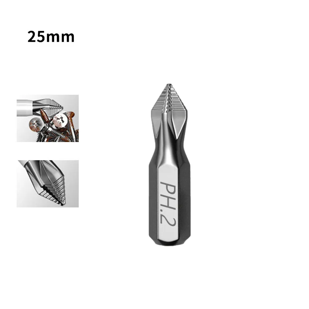 Reliable and Non Slip PH2 Cross Screwdriver Bits Hex Shank Magnetic 25mm Length Suitable for Various Broken Bits
Reliable and Non Slip PH2 Cross Screwdriver Bits Hex Shank Magnetic 25mm Length Suitable for Various Broken Bits