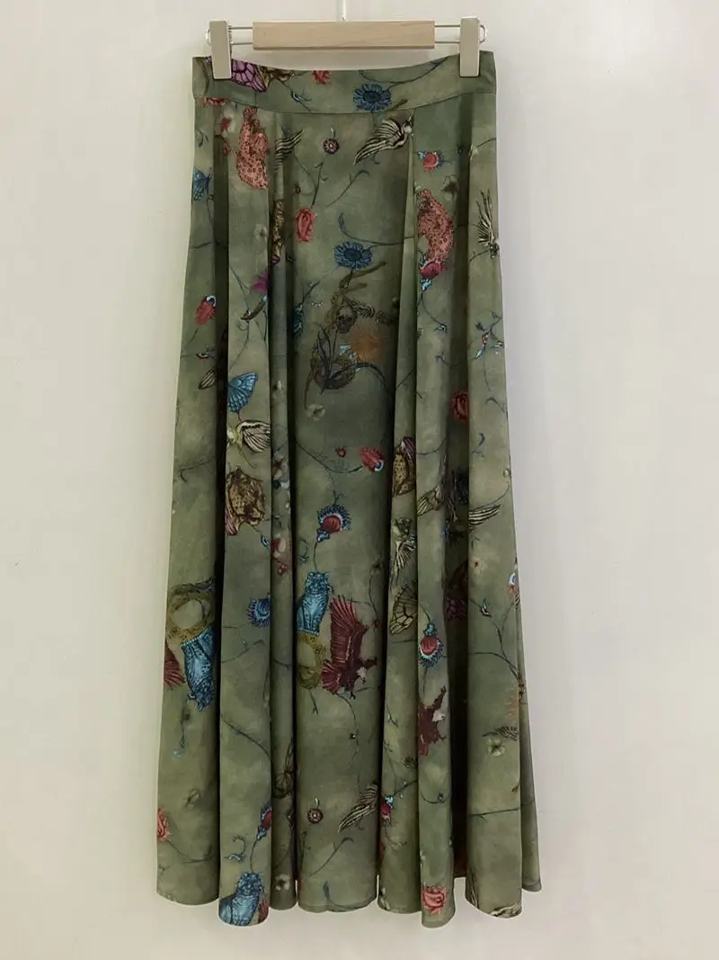 Half Skirt Women's Spring/Summer New Fashion Versatile Army Green Print Long Half Skirt Elegant Women's Skirt
Half Skirt Women's Spring/Summer New Fashion Versatile Army Green Print Long Half Skirt Elegant Women's Skirt