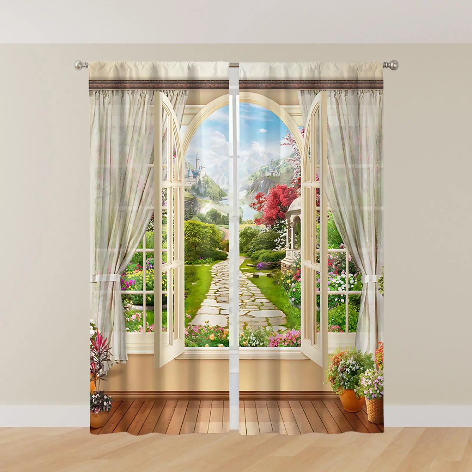 Rustic Window Curtains Decoration Garden Scenery Farmhouse Bedroom Drapes Curtain for Bedroom Living Room Kitchen Bathroom
Rustic Window Curtains Decoration Garden Scenery Farmhouse Bedroom Drapes Curtain for Bedroom Living Room Kitchen Bathroom