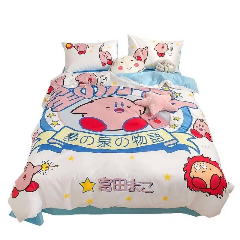 Kirby набор постельного белья из четырех предметов из хлопка, прекрасное одеяло, общежитие из трех предметов, удобный прочный Чехол с подушками из аниме Kawaii
Kirby набор постельного белья из четырех предметов из хлопка, прекрасное одеяло, общежитие из трех предметов, удобный прочный Чехол с подушками из аниме Kawaii