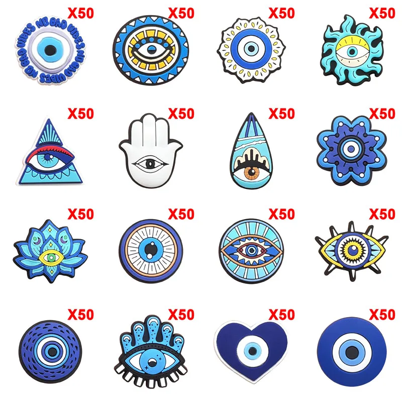 Bulk Pins for Crocs Charms Shoes Accessories Blue Evil Eyes Decoration Jeans Women Sandals Buckle Kids Favors Men Badges
Bulk Pins for Crocs Charms Shoes Accessories Blue Evil Eyes Decoration Jeans Women Sandals Buckle Kids Favors Men Badges