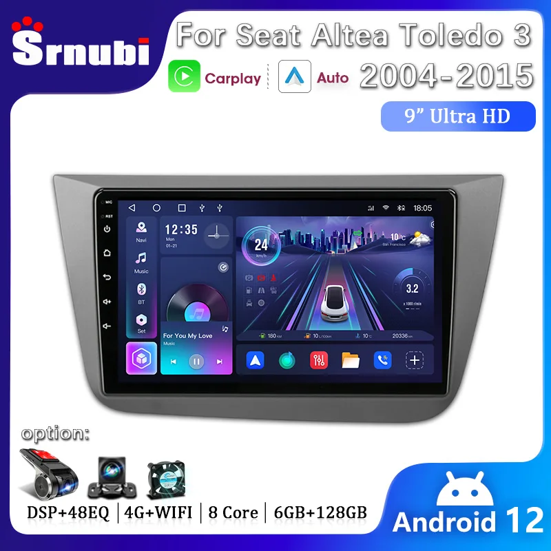 Srnubi 2Din Android 12 Автомагнитола для Seat Altea 2004 - 2015 Toledo 3 2004 - 2009 мультимедийный плеер стерео Carplay автоголовное устройство
Srnubi 2Din Android 12 Автомагнитола для Seat Altea 2004 - 2015 Toledo 3 2004 - 2009 мультимедийный плеер стерео Carplay автоголовное устройство