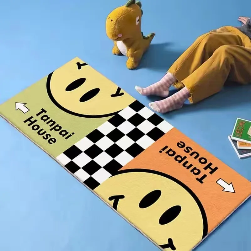 Creative Smiley Checkerboard Plush Rug Living Room Decoration Soft Carpet Girl Bedroom Bedside Carpets Home Decor Fluffy Mat
Creative Smiley Checkerboard Plush Rug Living Room Decoration Soft Carpet Girl Bedroom Bedside Carpets Home Decor Fluffy Mat