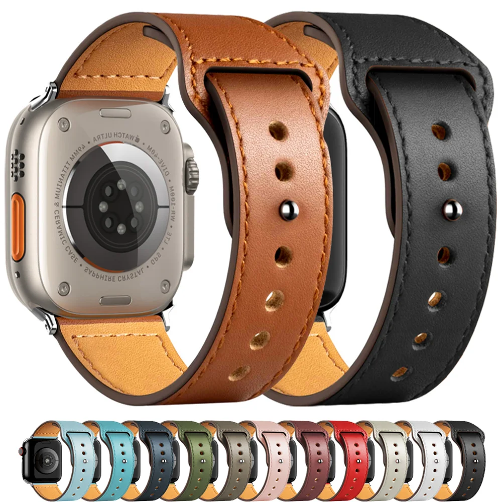 Business Leather Strap For Apple Watch Band 44mm 41mm 45mm 42mm 40mm 38mm 49mm Wrist Bracelet iWatch Series Ultra 8 se 7 6 5 4 3
Business Leather Strap For Apple Watch Band 44mm 41mm 45mm 42mm 40mm 38mm 49mm Wrist Bracelet iWatch Series Ultra 8 se 7 6 5 4 3