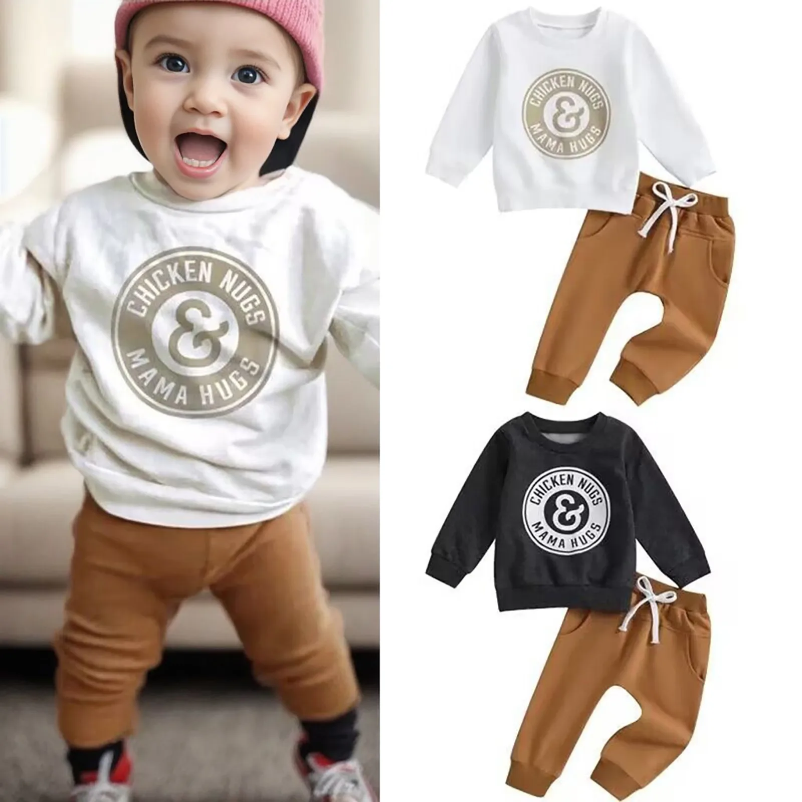 Autumn Winter Children Outfits Kids Suits Comfortable Letter Print Long Sleeve Top +Pants 2PCS Warm Baby Boys Girls Clothing Set
Autumn Winter Children Outfits Kids Suits Comfortable Letter Print Long Sleeve Top +Pants 2PCS Warm Baby Boys Girls Clothing Set