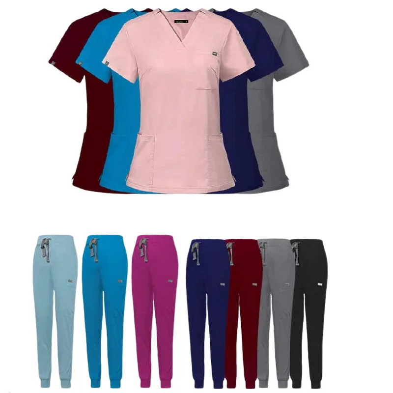 Multicolor Scrubs Uniform Short Sleeve Tops + Pants Operating Room Suits Nursing Doctor Scrub Medical Surgery Workwear Scrub Set
Multicolor Scrubs Uniform Short Sleeve Tops + Pants Operating Room Suits Nursing Doctor Scrub Medical Surgery Workwear Scrub Set