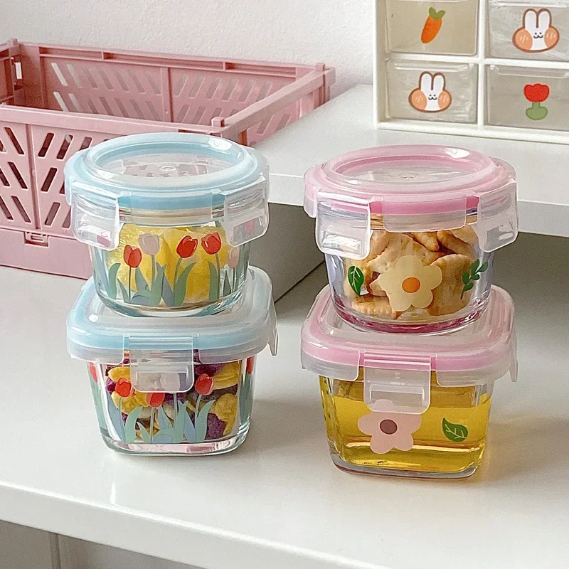Ins Floral Print Food Storage Container Mini Glass Sealed Bowl Lunch Box Food Supplement Bowl Seal Leak Proof Fresh-keeping Bowl
Ins Floral Print Food Storage Container Mini Glass Sealed Bowl Lunch Box Food Supplement Bowl Seal Leak Proof Fresh-keeping Bowl