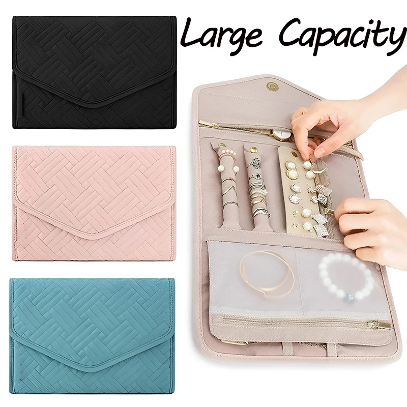 Portable Travel Jewelry Organizer Roll Foldable Jewelry Case for Journey Rings Necklaces Earring Jewelry Storage Bag Travel Bags
Portable Travel Jewelry Organizer Roll Foldable Jewelry Case for Journey Rings Necklaces Earring Jewelry Storage Bag Travel Bags