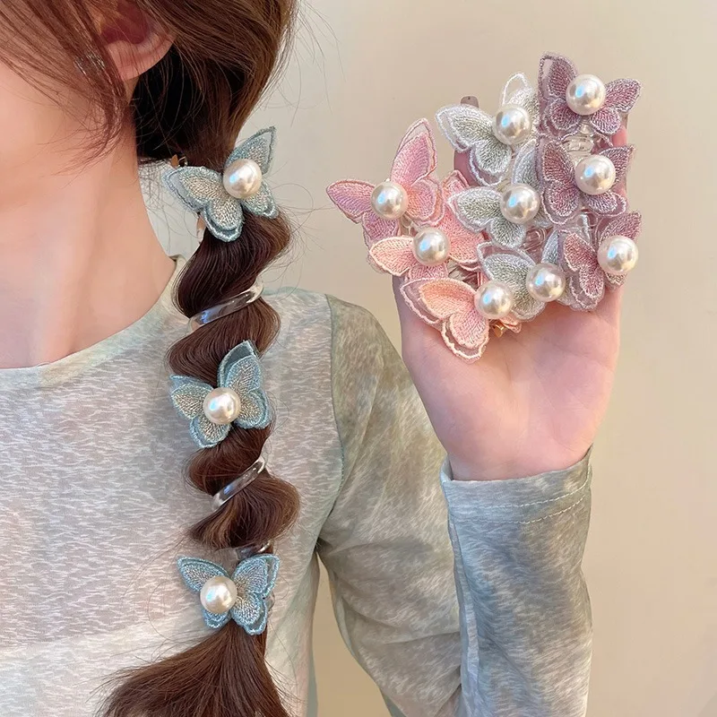 Sweet Butterfly Pearl Hair Bands for Women Braid Hair Tie Elastic Scrunchies Telephone Wire Spiral Rubber Band Hair Accessories
Sweet Butterfly Pearl Hair Bands for Women Braid Hair Tie Elastic Scrunchies Telephone Wire Spiral Rubber Band Hair Accessories