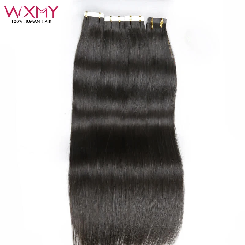 

Straight Virgin Human Natural Hair Extensions For Women 2.5g/Pcs Tape In Hair Extensions Human Hair 40Pcs/Set Invisible Tape Ins