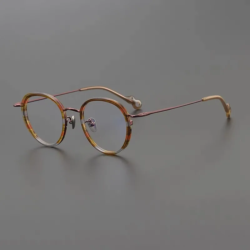 Ultralight titanium acetate round frames men's and women's retro optical frames Luxury brand produces myopia prescription glasse
Ultralight titanium acetate round frames men's and women's retro optical frames Luxury brand produces myopia prescription glasse