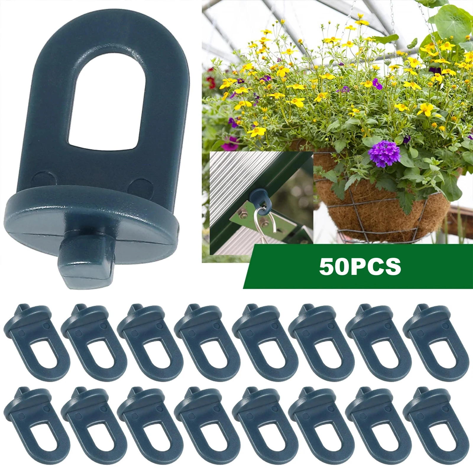 

50Pcs Greenhouse Hanging Hooks Fastener Tied Buckle Hook Plant Vegetable Grafting Clip Greenhouse Clamp Stand Vine Clips