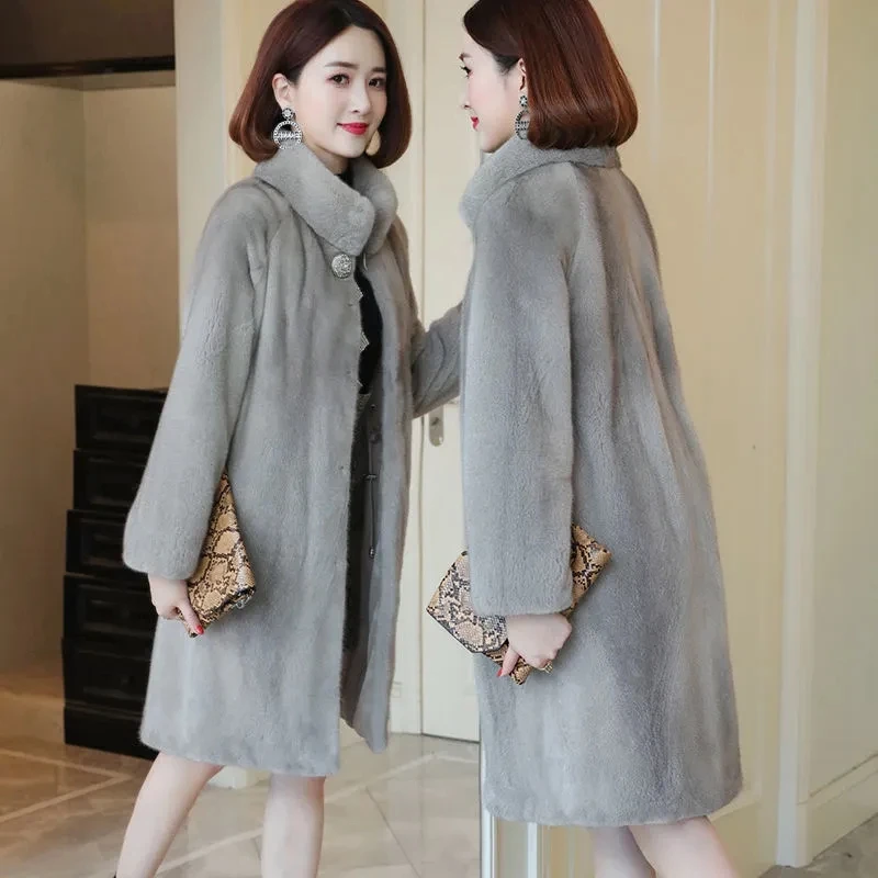 2023 New Winter Warm Thicken Mink Fur Coat Korean Loose Imitation Mink Velvet Fur Coat Women'S Mid-Length Coat High-End Jacket
2023 New Winter Warm Thicken Mink Fur Coat Korean Loose Imitation Mink Velvet Fur Coat Women'S Mid-Length Coat High-End Jacket