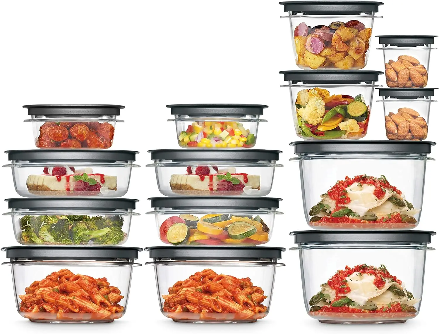 

28-Piece Food Storage Containers with Snap Bases for Easy Organization and Lids for Lunch, Meal Prep, and Leftovers