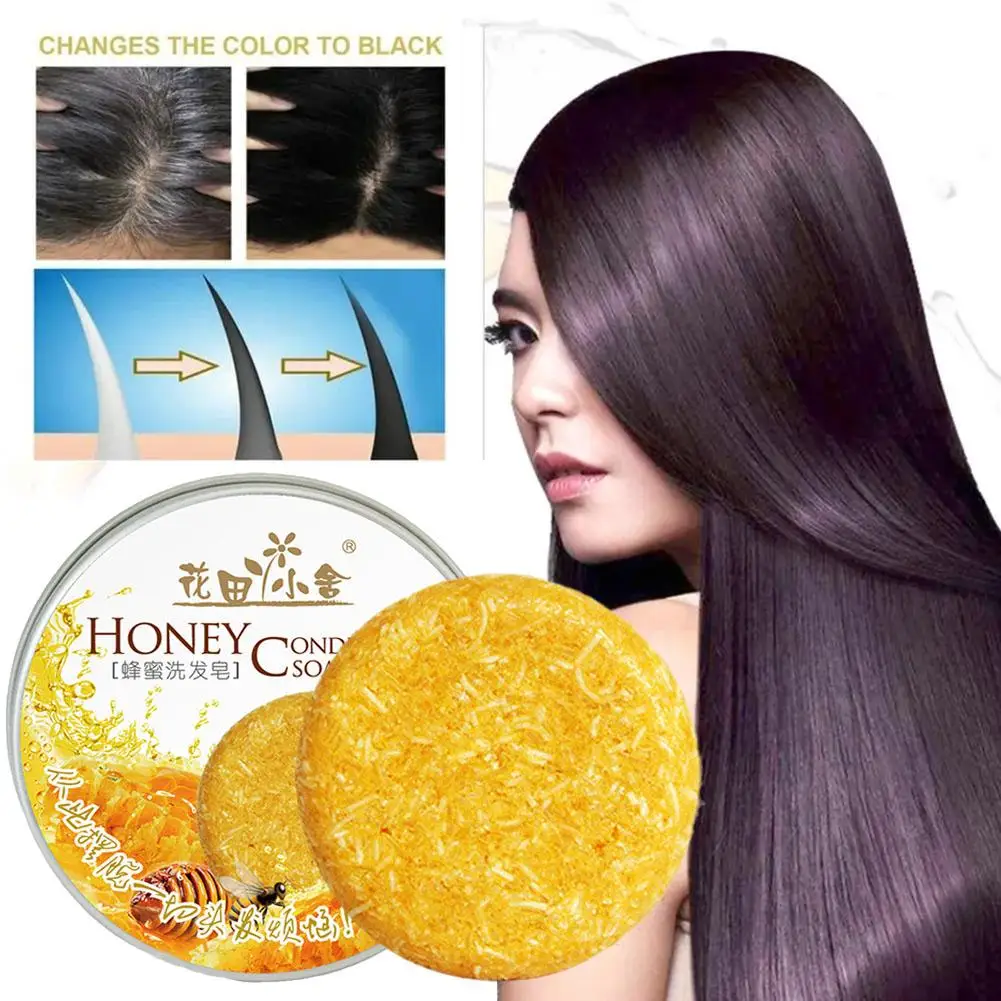 

Новый шампунь для волос Bar органический мед Твердый шампунь против выпадения волос шампунь для роста волос питает ремонт и восстановление O3F2