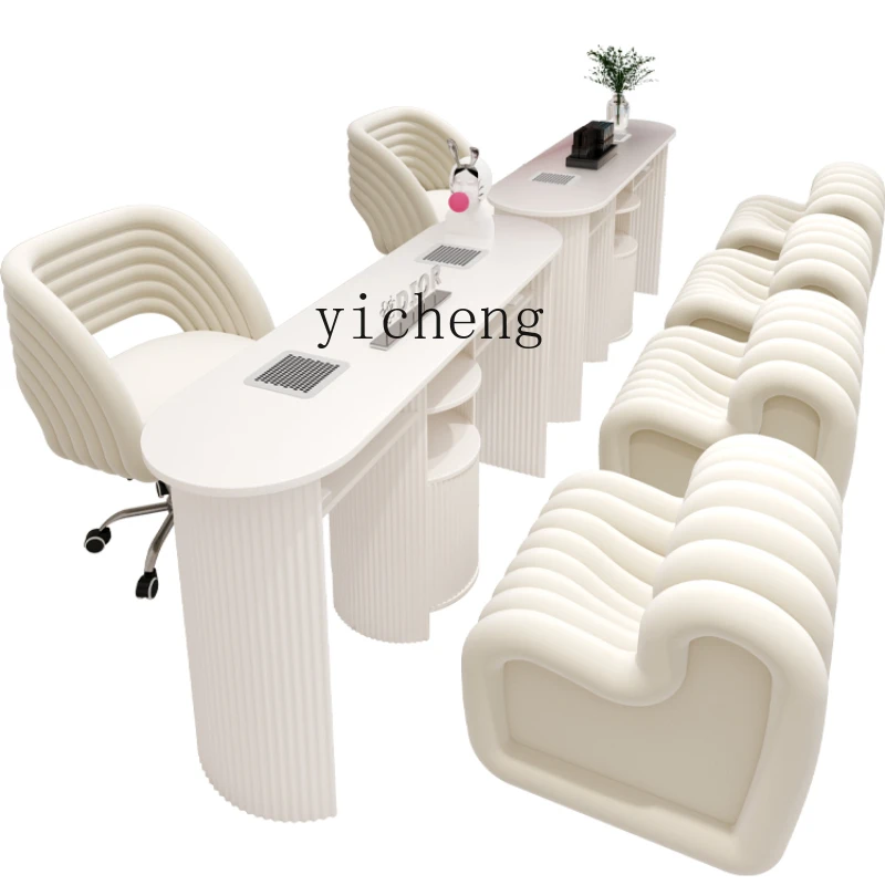 ZC Cream Style Nail Table and Chair Set Combination Embedded High-Power Vacuum Cleaner No Leakage Gray Nail Table and Chair
ZC Cream Style Nail Table and Chair Set Combination Embedded High-Power Vacuum Cleaner No Leakage Gray Nail Table and Chair
