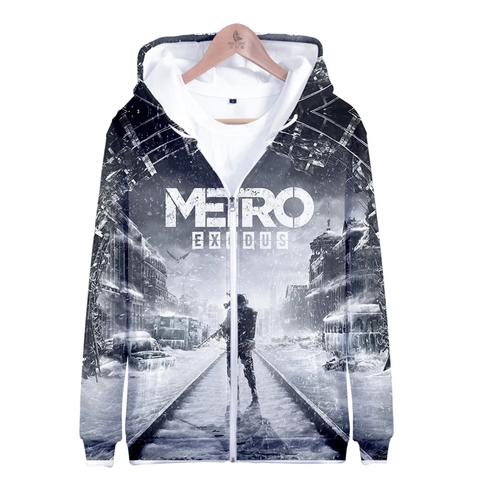 

Популярные толстовки Metro Exodus с капюшоном «осталось метро», мужские/женские свитшоты с 3D принтом, осенняя теплая куртка для мальчиков, повседневная женская одежда