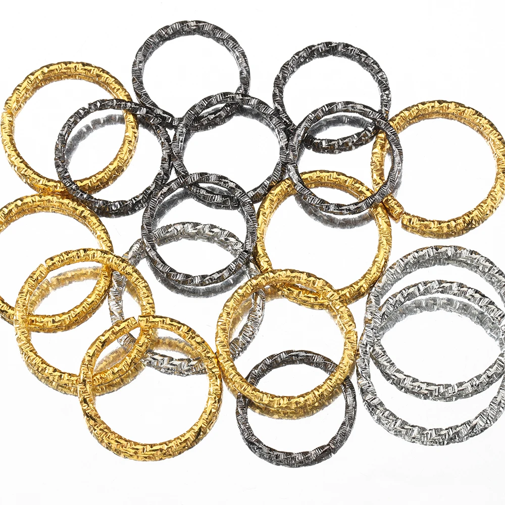

50pcs Dia.8 10 12 15mm Open Jump Rings Round Circle Twisted Split Rings Loop Connectors Jewelry Making DIY Drop Earring Findings