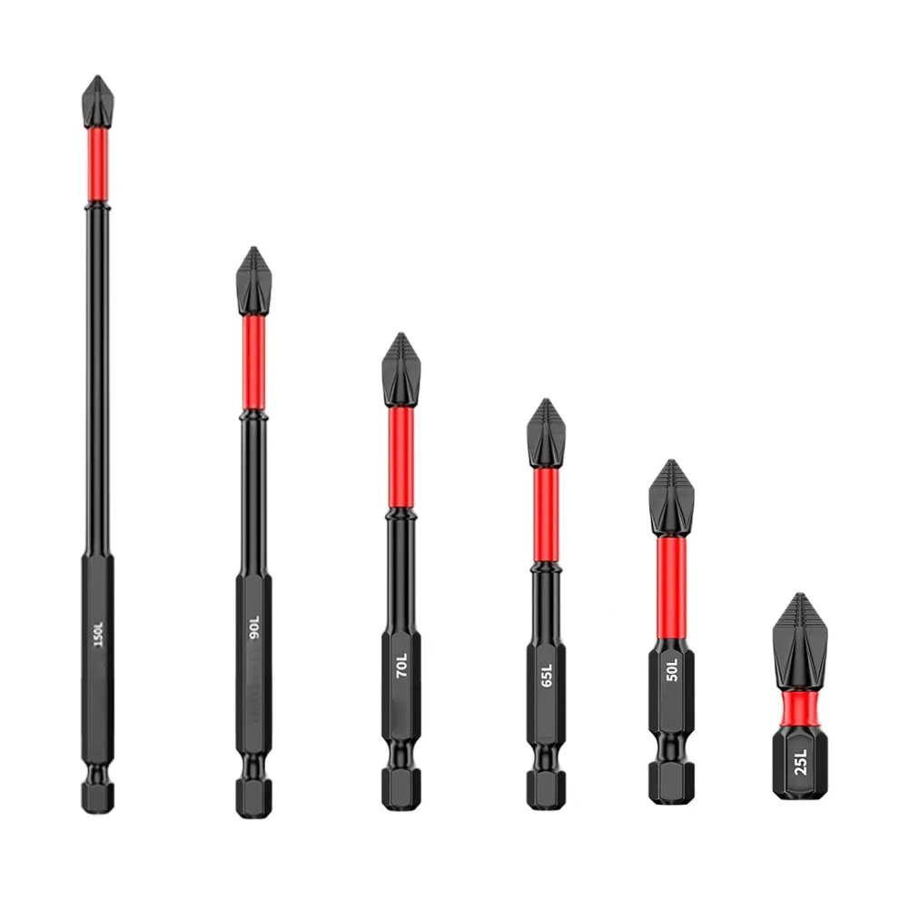 2/6PCS Magnetic Batch Head PH2 Cross Screwdriver Set Impact Drill Bit Screw Alloy Steel Non-slip Cross Screwdriver 25-150mm Tool
2/6PCS Magnetic Batch Head PH2 Cross Screwdriver Set Impact Drill Bit Screw Alloy Steel Non-slip Cross Screwdriver 25-150mm Tool