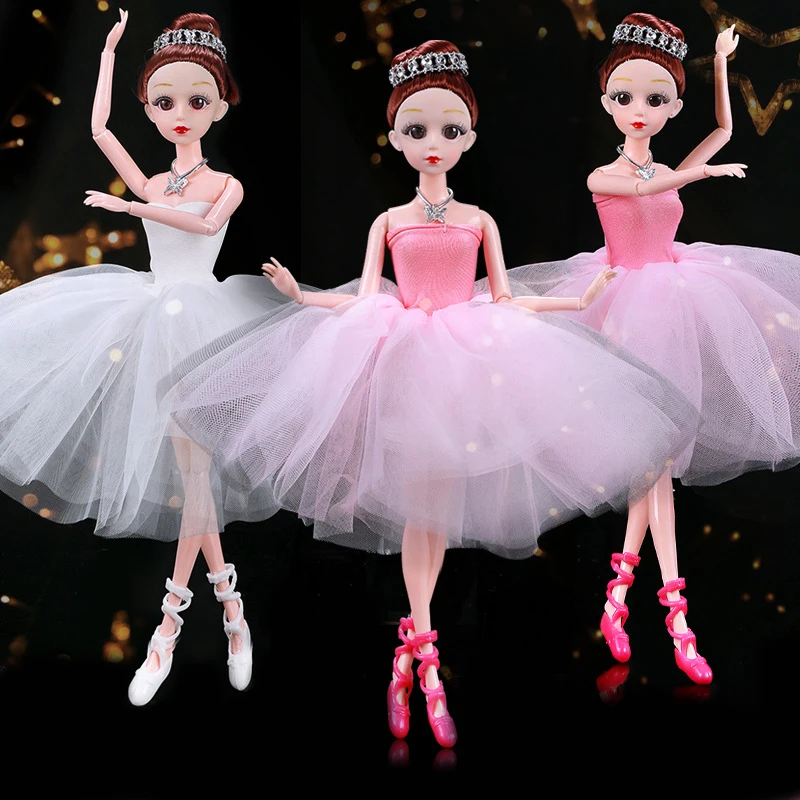 

30cm Simulation Girl Princess Ballet Dance 1/6 Bjd Doll 13 Joints Movable 3D Eyes Dress Up Toys Children's Play House Gift