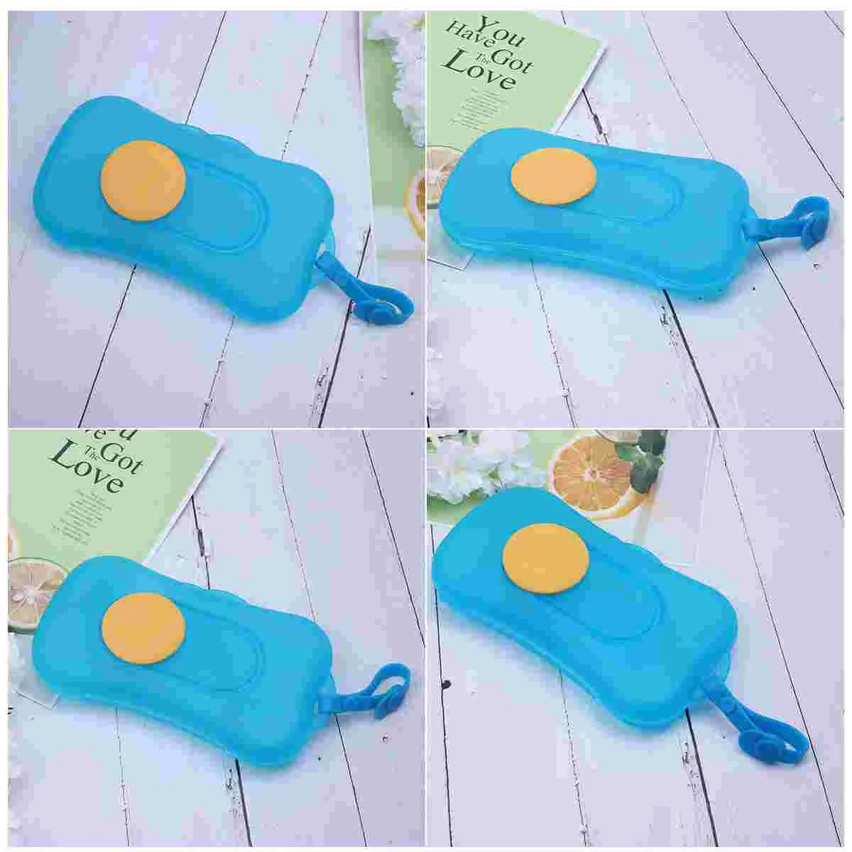 

Wipe Dispenser Delicate Convenient Portable Outdoor Baby Wipes Box Wipes Case for storage Use Blue