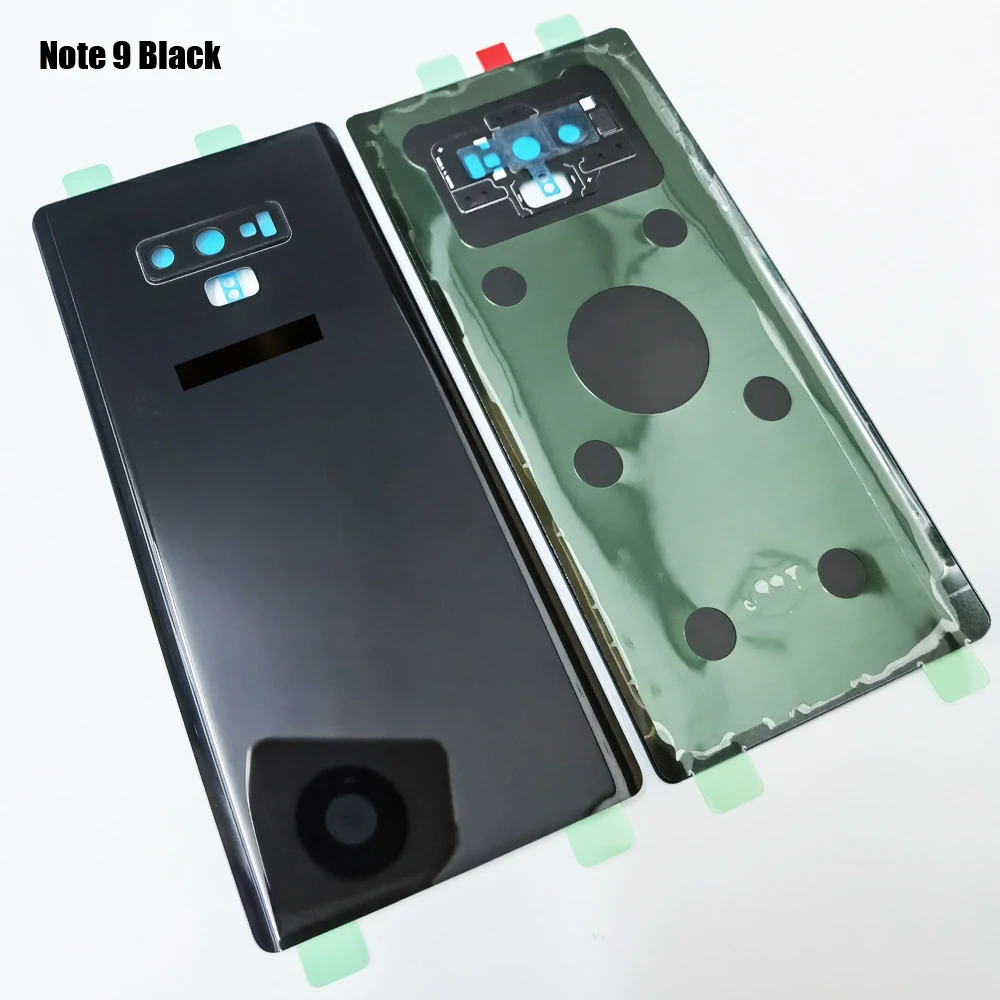 

For SAMSUNG Galaxy Note 9 Backcover Back Glass Housing Bezel with Camera Lens & Adhesive Spare Parts OEM Original Back Cover