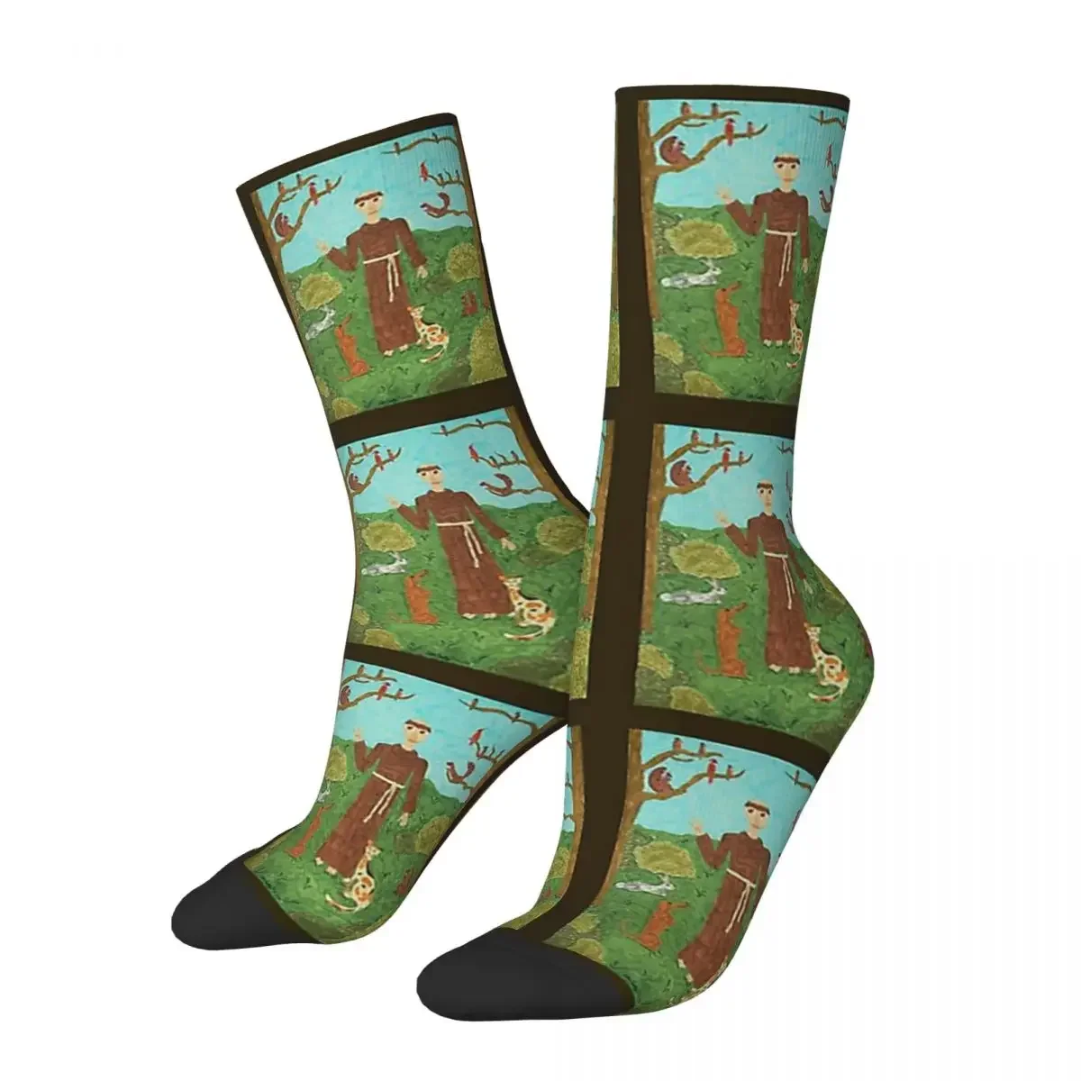 

Saint Francis Of Assisi Socks Harajuku Super Soft Stockings All Season Long Socks Accessories for Man's Woman's Birthday Present