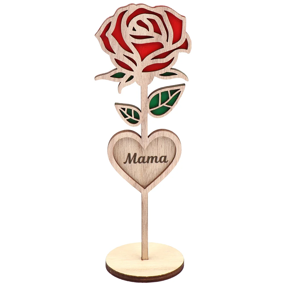Mother's Day Tabletop Ornament Wooden Carved Rose Craft Mother's Day Decor Table Ornament
Mother's Day Tabletop Ornament Wooden Carved Rose Craft Mother's Day Decor Table Ornament