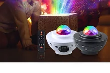 LED Star Ocean Wave Projector Night Light Galaxy Starry Sky Projector Night Lamp With Music Bluetooth Speaker For Childrens
LED Star Ocean Wave Projector Night Light Galaxy Starry Sky Projector Night Lamp With Music Bluetooth Speaker For Childrens