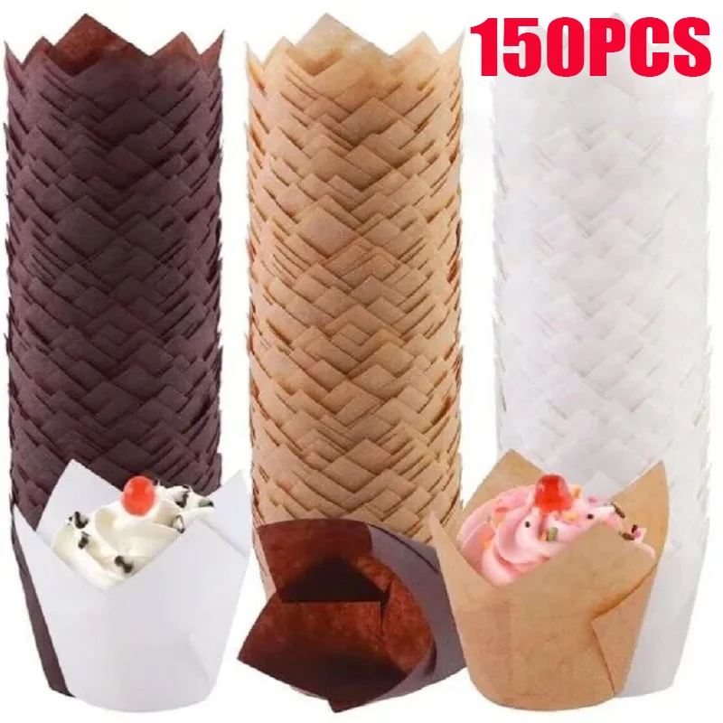 150pcs Tulip Muffin Cupcake Paper Cups Oilproof Cupcakes Liner Baking Muffin Box Cup Cake Decorating Tools Muffin Wrap Cases
150pcs Tulip Muffin Cupcake Paper Cups Oilproof Cupcakes Liner Baking Muffin Box Cup Cake Decorating Tools Muffin Wrap Cases
