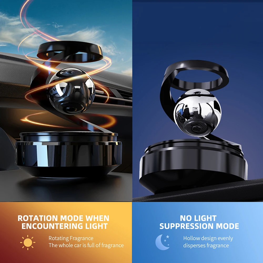 Levitation Car Solar Ornament Sun Power Rotation Car Fragrance Air Freshener Aromatherapy Smell Diffuser Interior Accessories
Levitation Car Solar Ornament Sun Power Rotation Car Fragrance Air Freshener Aromatherapy Smell Diffuser Interior Accessories