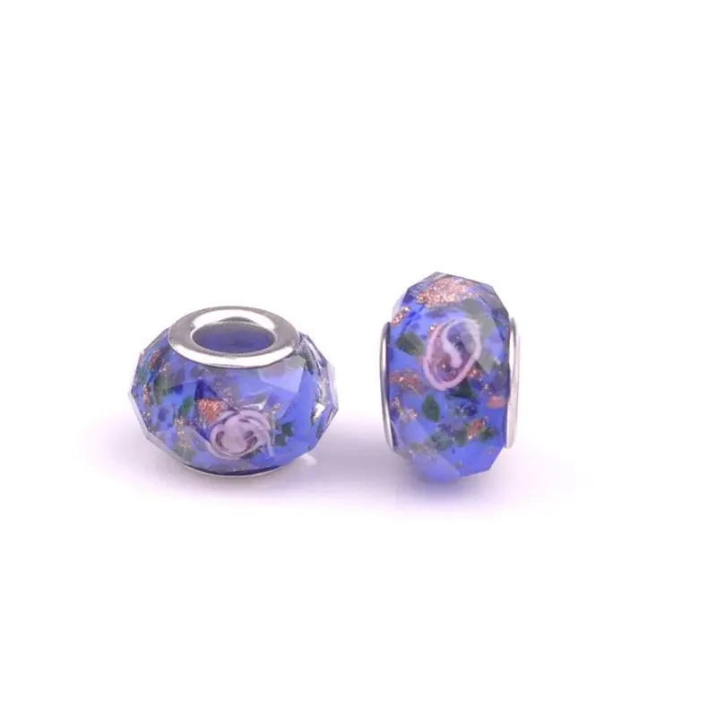 Free Shipping 30pcs/lot Blue Faceted Lampwork Glass European Beads Silver plated fit European Charms Bracelet DIY Making
Free Shipping 30pcs/lot Blue Faceted Lampwork Glass European Beads Silver plated fit European Charms Bracelet DIY Making