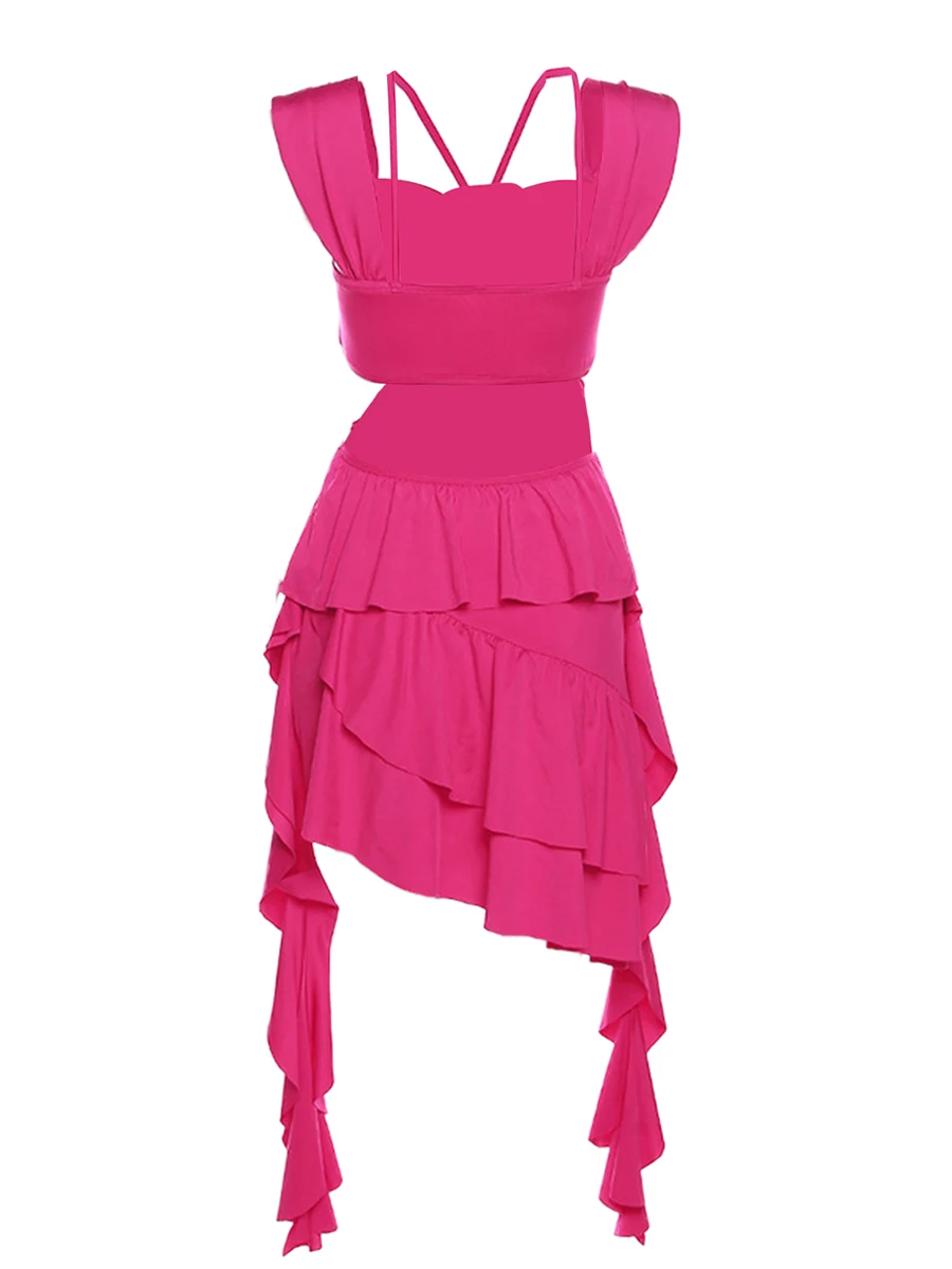 Elegant Floral Ruffle Irregular Mini Dress with Scalloped Neckline and Backless Design for Cocktail Party - Women s Sleeveless
Elegant Floral Ruffle Irregular Mini Dress with Scalloped Neckline and Backless Design for Cocktail Party - Women s Sleeveless
