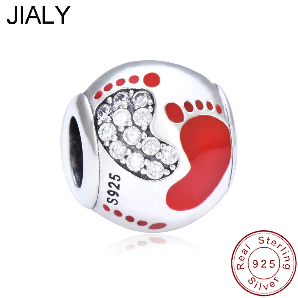 European 100% S925 Sterling Silver AAA CZ Baby Footprints DIY Charm Bead For Original Women Bracelet Necklace Chain Jewelry
European 100% S925 Sterling Silver AAA CZ Baby Footprints DIY Charm Bead For Original Women Bracelet Necklace Chain Jewelry
