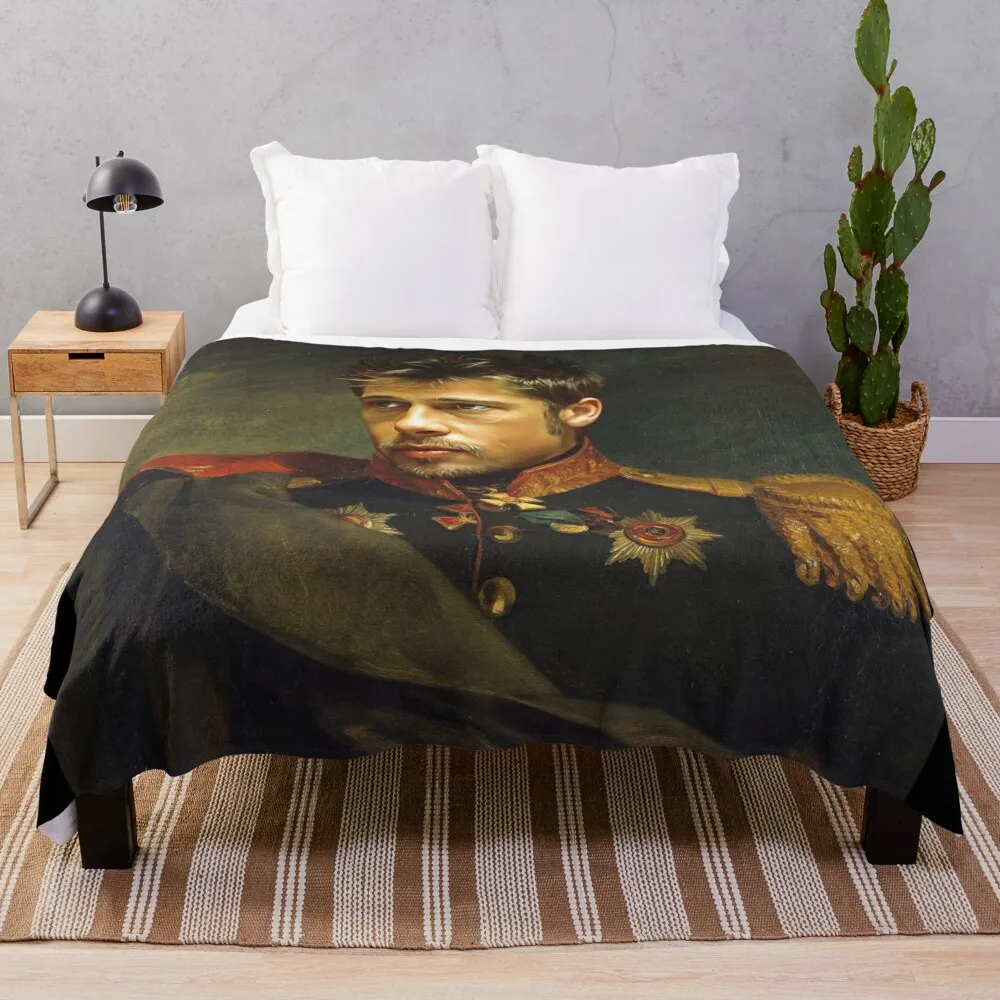 

Brad Pitt - replaceface Throw Blanket For Sofa Blankets For Bed