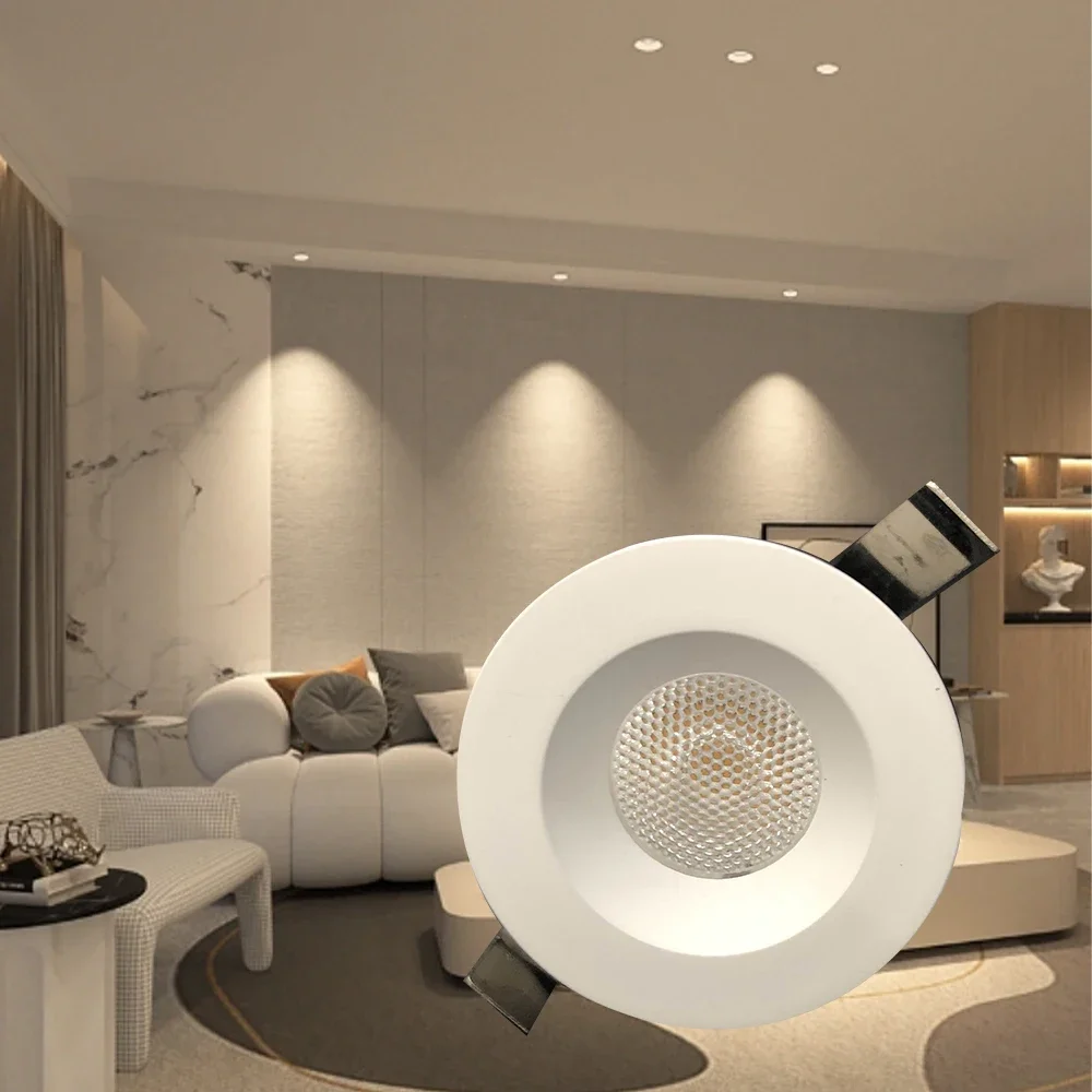 

1W-3W Mini Led Gimbal Spotlight 85-260V Fixed Recessed Downlight Round Shape Ceiling Light