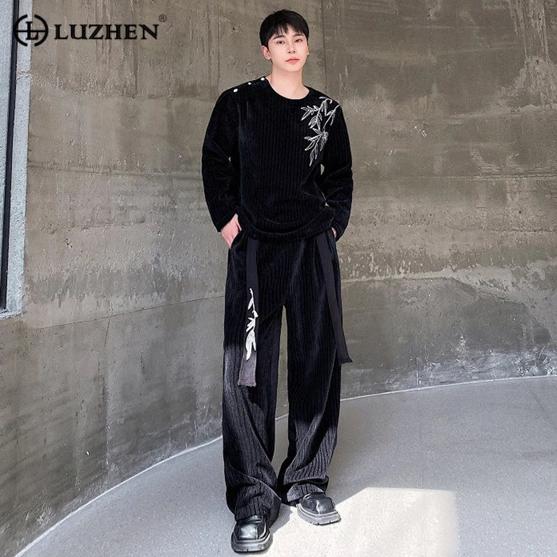 LUZHEN 2024 Spring Stylish New Loose Casual Tops Straight Pants Men's Two Piece Sets Trendy Embroidered Design Sweatpants 8b067d
LUZHEN 2024 Spring Stylish New Loose Casual Tops Straight Pants Men's Two Piece Sets Trendy Embroidered Design Sweatpants 8b067d