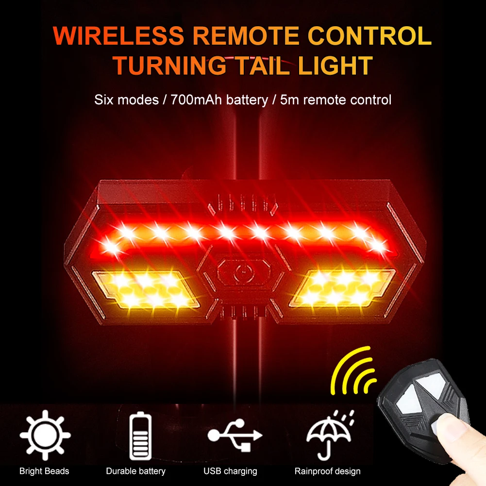 Bike Brake Taillight Turn Light Wireless Remote Control Turning lamp LED Waterproof Bicycle Alarm Anti Theft Rear Lights Horn
Bike Brake Taillight Turn Light Wireless Remote Control Turning lamp LED Waterproof Bicycle Alarm Anti Theft Rear Lights Horn