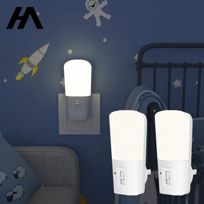 

HAOMAI Dimmable 3000K 6000K US UK EU Sensor Mini LED Bedside Night Light Plug In Night Light For Kids Baby Sleeping Bedroom Use