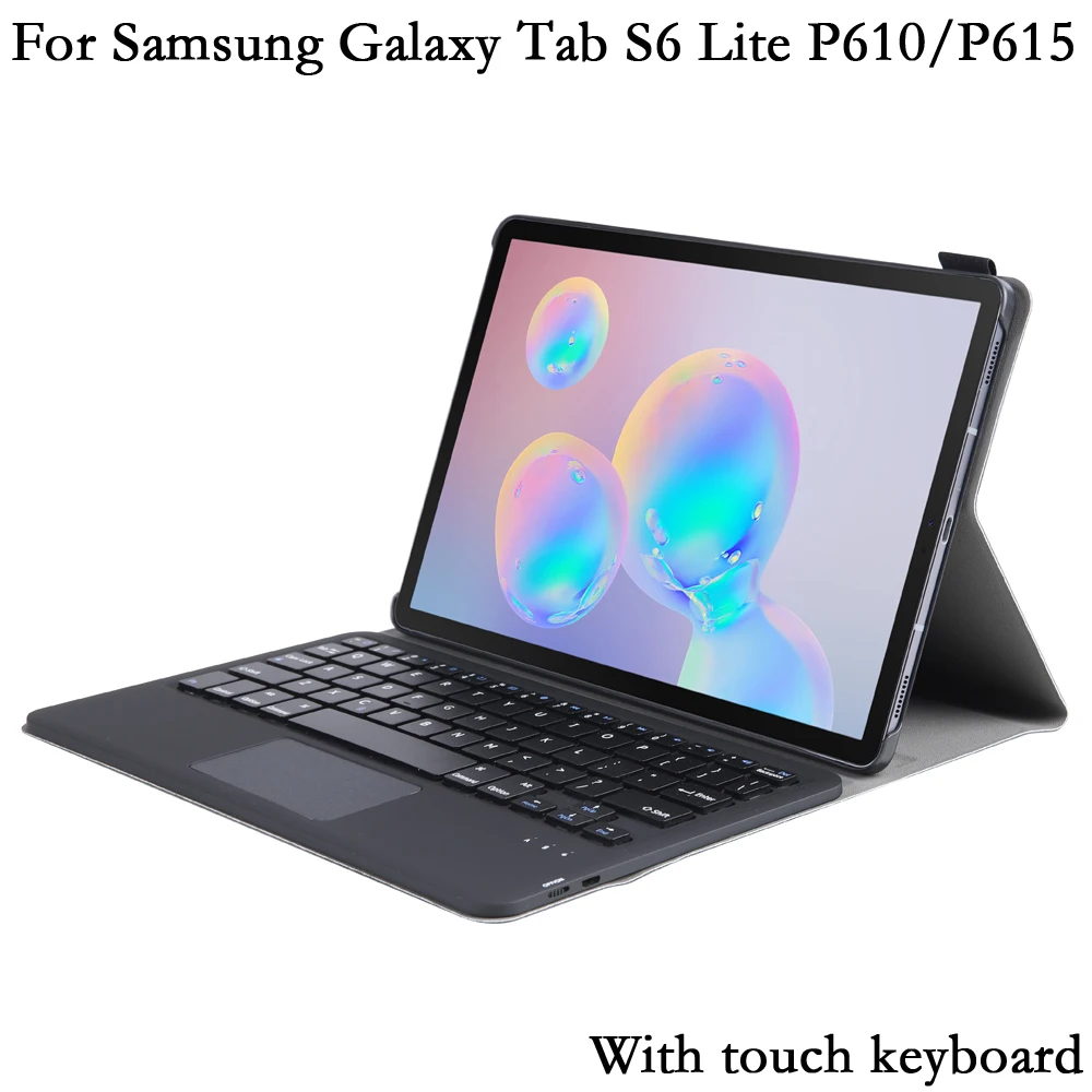 Touch Bluetooth Keyboard Case for Samsung Galaxy Tab S6 Lite Keyboard P615 P610 Tablet Cover PU Leather Stand Shell
Touch Bluetooth Keyboard Case for Samsung Galaxy Tab S6 Lite Keyboard P615 P610 Tablet Cover PU Leather Stand Shell