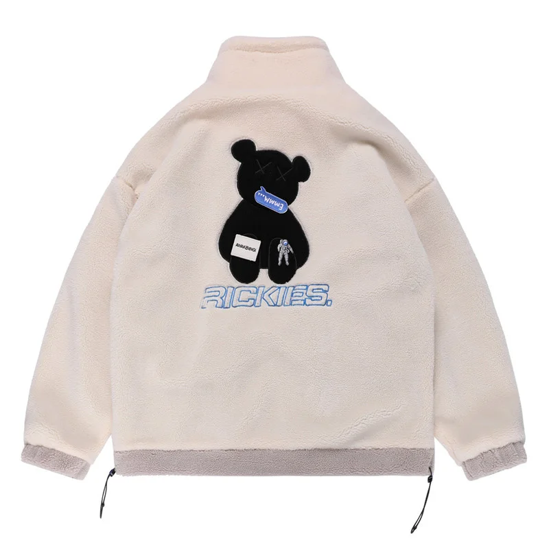 Japanese Streetwear Lambswool Jacket Coat Men Women Couple Beer Embroidery Winter Thick Outwear Sports Windbreaker Zip Up
Japanese Streetwear Lambswool Jacket Coat Men Women Couple Beer Embroidery Winter Thick Outwear Sports Windbreaker Zip Up