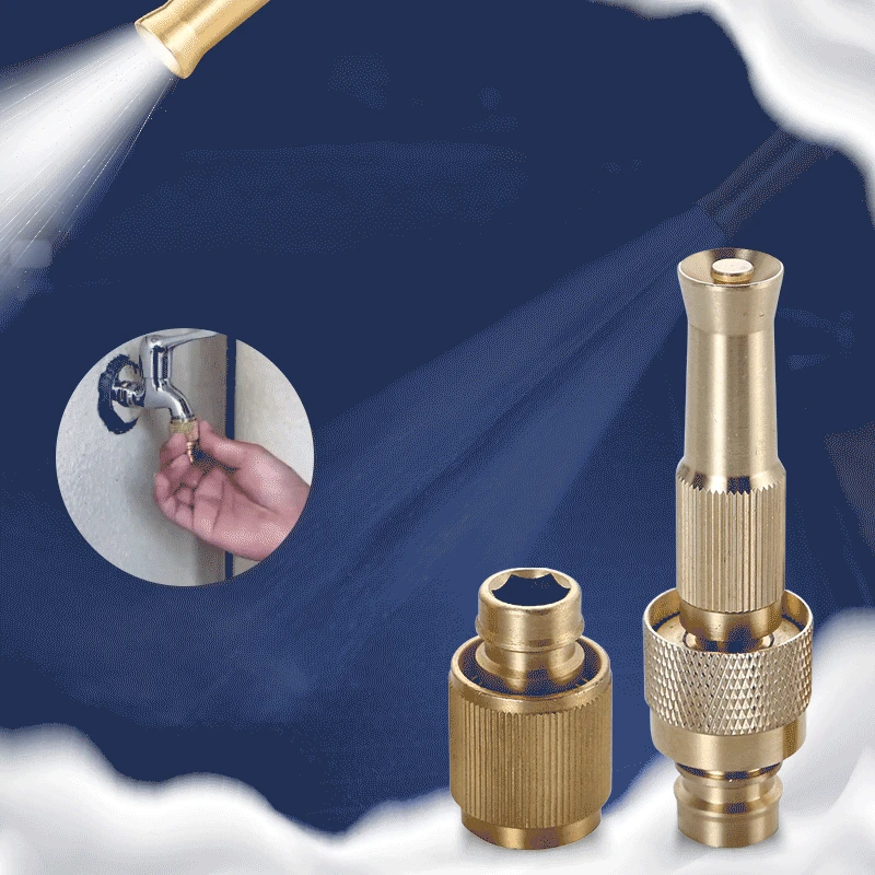 High Pressure Brass Hose Nozzle Set Spray Nozzle Water Gun Quick Connector Home Hose Adjustable Pressure Garden Sprinkler
High Pressure Brass Hose Nozzle Set Spray Nozzle Water Gun Quick Connector Home Hose Adjustable Pressure Garden Sprinkler