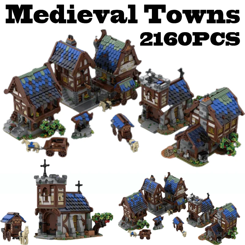MOC Medieval Towns Model Buidling Blocks Military City Wall Castle Knights Village Weapons Store Horse Stable Bricks Toys Gifts
MOC Medieval Towns Model Buidling Blocks Military City Wall Castle Knights Village Weapons Store Horse Stable Bricks Toys Gifts